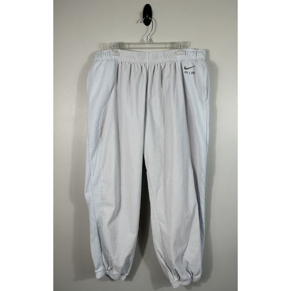 Nike Air Joggers Womens 2XL Platinum High Waisted Corduroy Fleece‎ Pants - Picture 1 of 12
